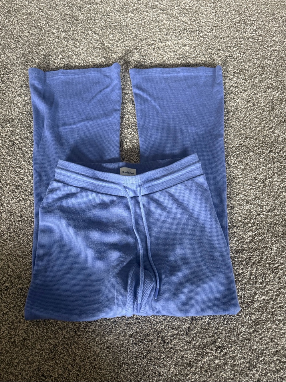 Sunday Best Periwinkle Ribbed Drawstring Joggers